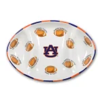 Magnolia Lane Auburn University Officially Licensed NCAA Ceramic Football Tailgating Serving Platter thumbnail 1