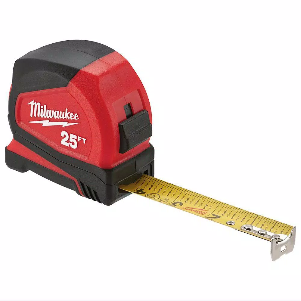 Milwaukee Safety Glasses with Clear Lenses and 25 ft. Compact Tape Measure Set