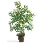 Nearly Natural 38 in. Faux Areca Palm Silk Plant with Decorative Wicker Basket thumbnail 1