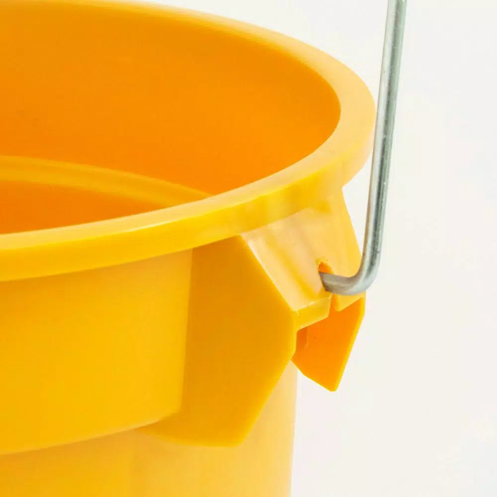 TAFCO PRODUCTS Tafco 3.5 Gal. Yellow Round Utility ECO Bucket, 100% Recycled Plastic with Easy Pour Spout