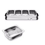 NutriChef 4-Pan Stainless Steel Electric Buffet Server Food Warming Tray Station thumbnail 3