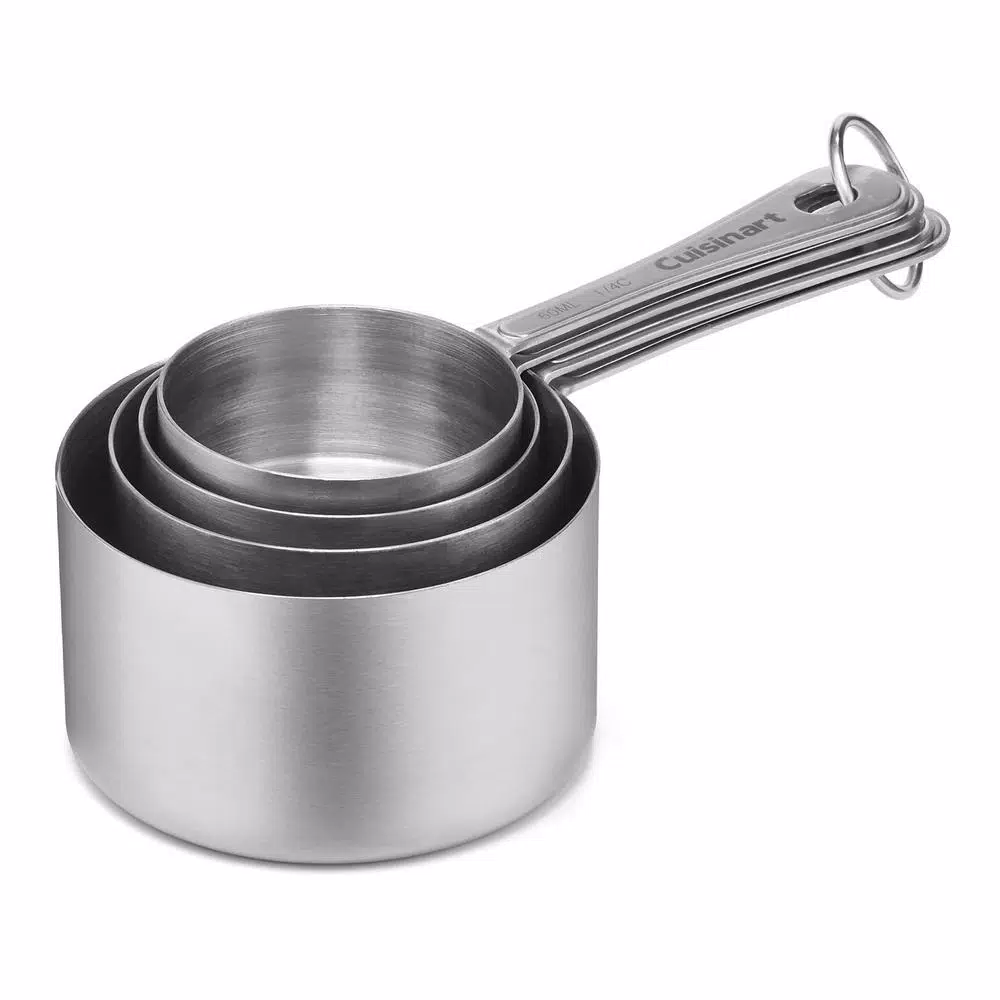 Cuisinart 4-Piece Stainless Steel Measuring Cup Set with Storage Ring
