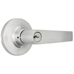 Universal Hardware Keyed Entry Door Lever, Satin Chrome, 2-3/4 in. or 2-3/8 in. Adjustable Backset thumbnail 2
