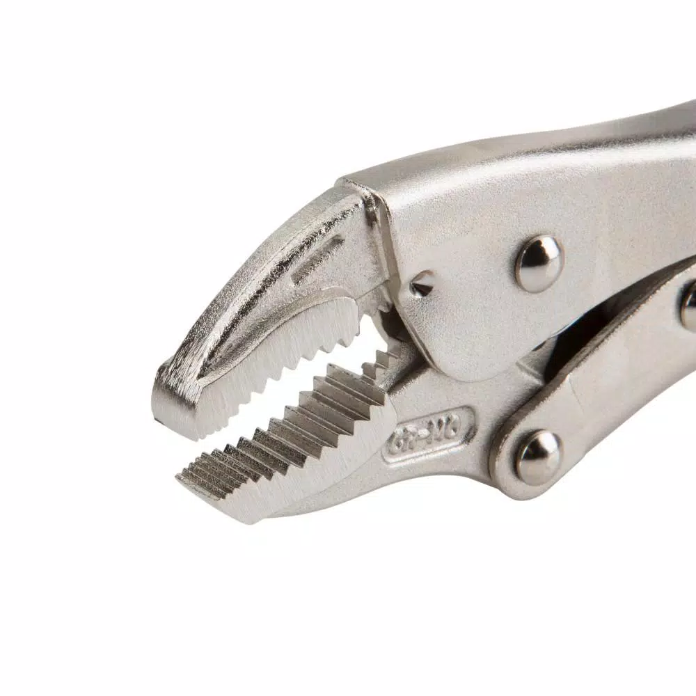 TEKTON 7 in. Curved Jaw Locking Pliers with Straight Tips