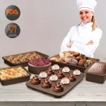 NutriChef 6-Piece Non-Stick Carbon Steel Bakeware Set - Professional Kitchen Baking Pan Set thumbnail 5
