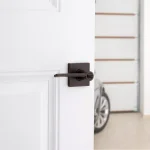 Kwikset Ladera Venetian Bronze Exterior Entry Door Lever with SmartKey Security thumbnail 6