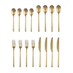 Cambridge Beacon 16-Piece Gold Satin 18/0 Stainless Steel Flatware Set, Service for 4 thumbnail 1
