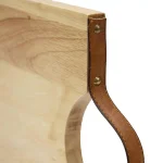 Casa Bellante Superior Trading Co. 10 x 12 in. Acacia Wood Cutting Board with Leather Handle thumbnail 4
