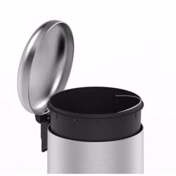 Innovaze Stainless Steel Round Step-on Trash Can Set, 8 Gal/30L and 1.3 Gal/5L, Fingerprint Resistant