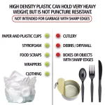 Unbranded Clear Source Reduction High Density Trash Bags, 55-60 Gallon, 0.52 Mil, 200 Count thumbnail 4