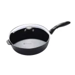 Swiss Diamond Classic Series 4.3 Qt. Cast Aluminum Nonstick Saute Pan with Glass Lid, Gray thumbnail 1