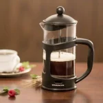 Ovente 4-Cup Black French Press Coffee and Tea Maker with Borosilicate Glass Carafe and Measuring Scoop thumbnail 4