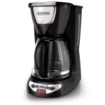 BLACK+DECKER 12-Cup Programmable Drip Coffee Maker with Glass Carafe, Black thumbnail 1