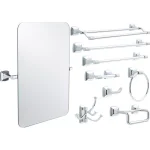 Delta Portwood 4-Piece Polished Chrome Bath Accessory Set with 24 in. Towel Bar thumbnail 2