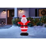 Home Accents Holiday 3.5 ft. Airblown Inflatables Santa Claus Christmas Decoration with LED Lights thumbnail 2
