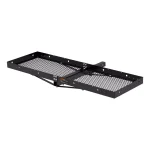CURT 60" x 20" Black Steel Tray Cargo Carrier with 2" Folding Shank, 500 lbs. Capacity thumbnail 3