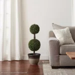 Pure Garden 36 in. Artificial Double Ball Podocarpus Topiary with Pot thumbnail 5