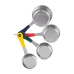 Fox Run 4-Piece Stainless Steel Measuring Cup Set with Color-Coated Handles thumbnail 3