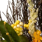 National Tree Company 24 in. Spring Mixed Flowers Wreath with Butterflies and Berries thumbnail 3