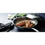 Tramontina 12 in. Tri-Ply Clad Stainless Steel Wok with Lid thumbnail 8