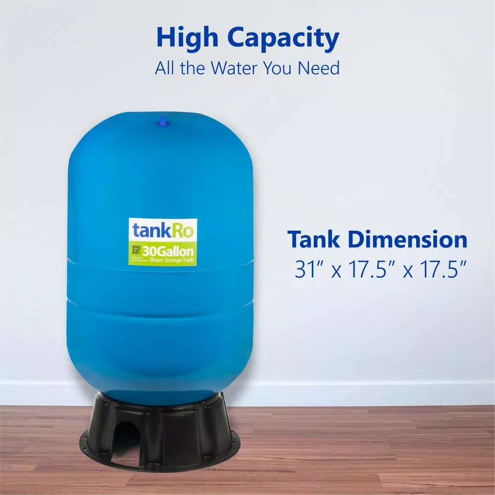 Express Water 30 Gallon Reverse Osmosis Storage Pressure Tank - 18 Gallon Capacity RO Water Filtration Expansion Tank