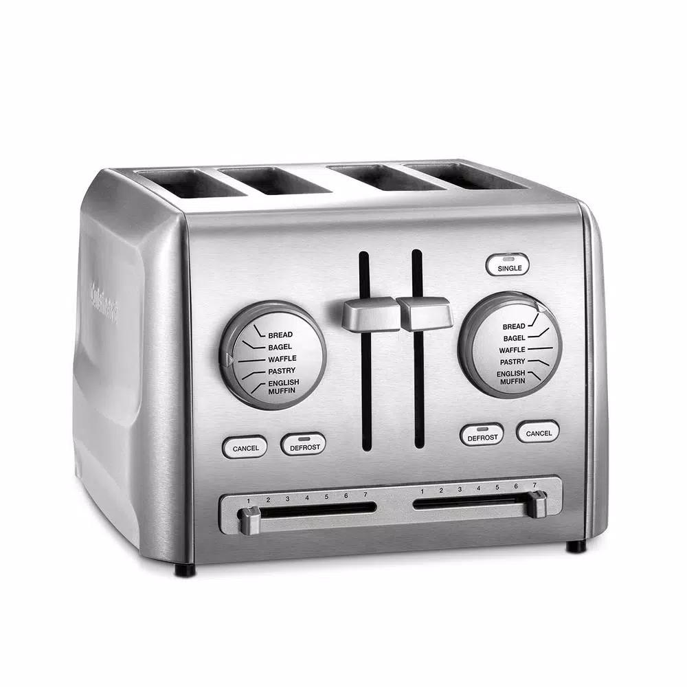 Cuisinart 4-Slice Stainless Steel Toaster with 7 Shade Settings and Crumb Tray