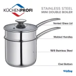Frieling Kuchenprofi 1.6 qt. Stainless Steel Sauce Pot with Glass Lid thumbnail 2