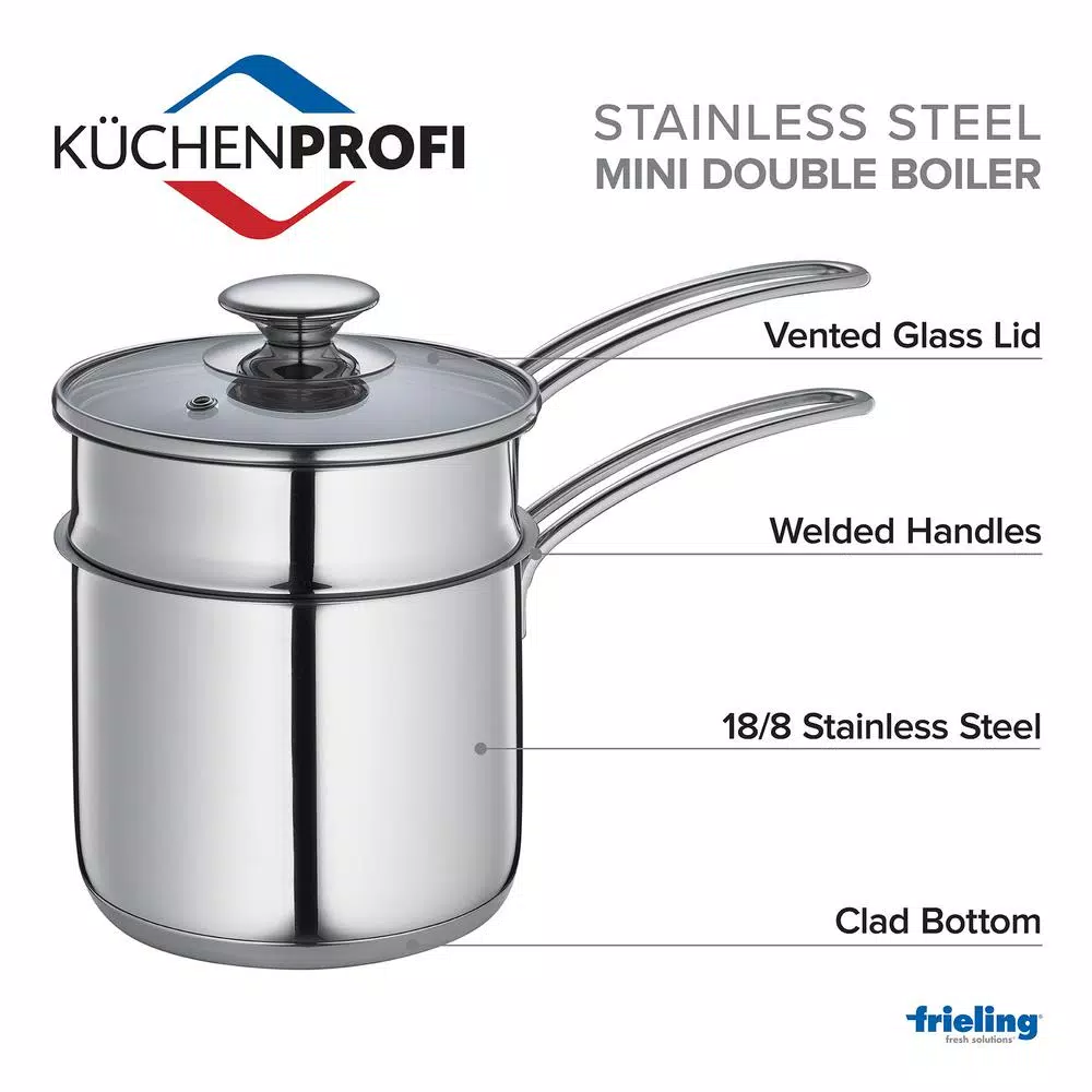 Frieling Kuchenprofi 1.6 qt. Stainless Steel Sauce Pot with Glass Lid