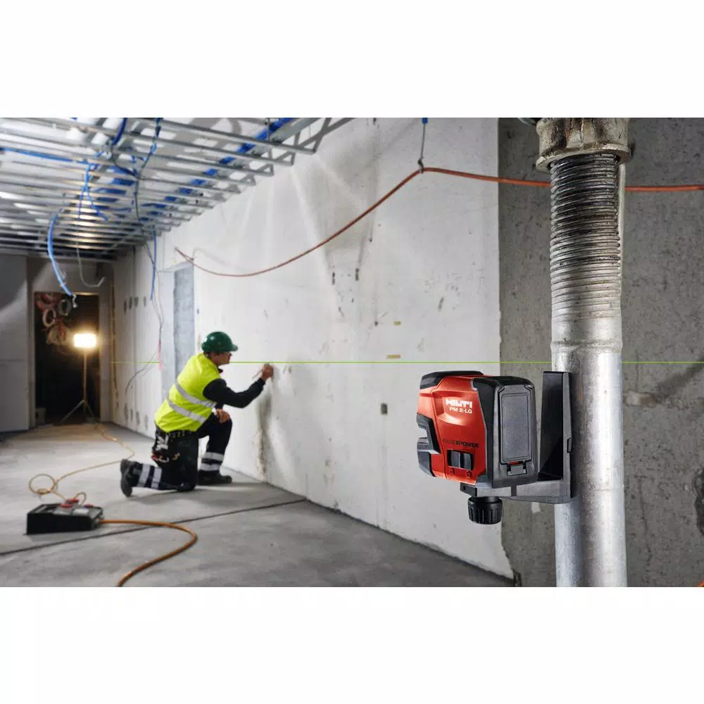 Hilti PM 2-LG Self-Leveling Green Beam Line Laser Level, 66 ft. Range