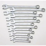 Steel Vision 14-Piece SAE Combination Wrench Set, 3/8 in. to 1-1/4 in., Full Polish Chrome Vanadium thumbnail 2