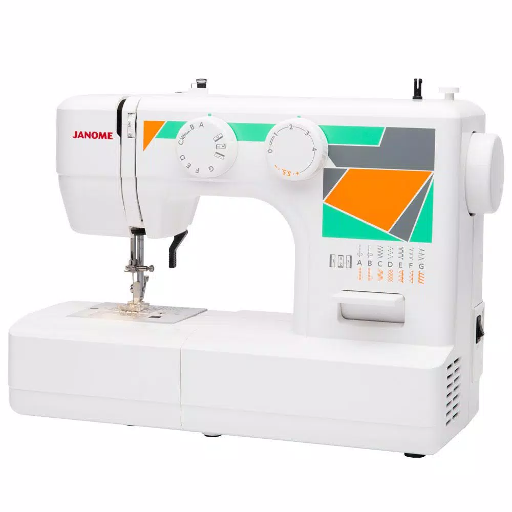Janome MOD-15 Sewing Machine with 15 Built-in Stitches and Top Drop-In Bobbin System