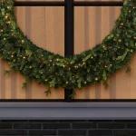 Home Accents Holiday 60 in. Jackson Noble Fir Artificial Wreath with 300 Warm White LED Micro Dot Lights thumbnail 5