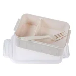 Kitchen Details Simplify Eco-Friendly Natural Plant Fiber Lunch Box Set, 2 Pack, Beige thumbnail 2