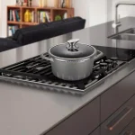 AMERCOOK ARTMARTIN 8.7 in Non-Stick Ceramic Coated Aluminum Casserole Dish with Glass Lid, Induction Compatible thumbnail 2