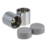 CURT 1.98" Bearing Protectors & Covers (2-Pack) - Chrome Wheel Bearing Dust Caps thumbnail 2