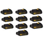 DEWALT 20V MAX Compact Lithium-Ion 1.5Ah Battery Pack, 10-Pack (DCB201) thumbnail 1