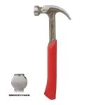 Milwaukee 20 oz. Curved Claw Smooth Face Hammer with ShockShield Grip thumbnail 1