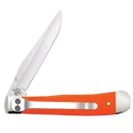 W.R. Case and Sons Cutlery Co. Case Kickstart Trapperlock Assisted Opening Pocket Knife, Orange Synthetic, Clip Point thumbnail 2