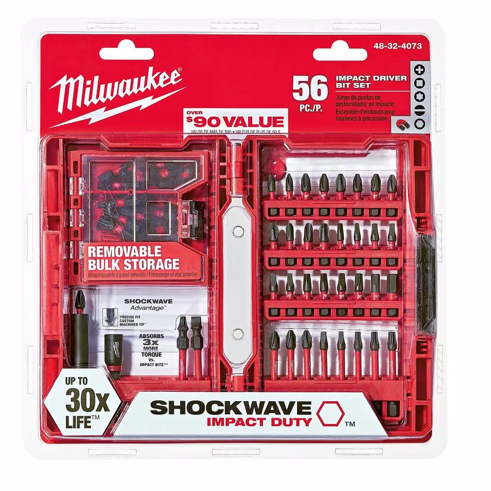 Milwaukee SHOCKWAVE Impact Duty Driver Bit Set, 56-Piece
