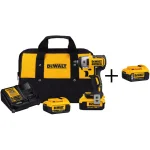 DEWALT 20V MAX XR 3/8 in. Compact Brushless Cordless Impact Wrench Kit with 3 Batteries and Charger thumbnail 1