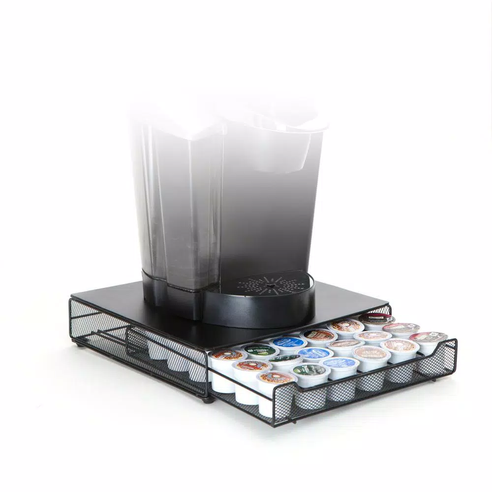 Mind Reader Bam 36-Capacity Metal Mesh Coffee Pod Storage Drawer - Black