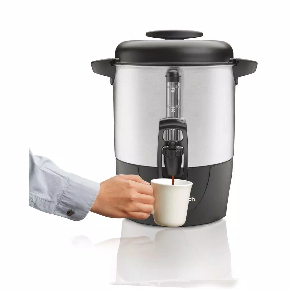 Hamilton Beach 40-Cup Stainless Steel Coffee Urn, Electric Server with Dual Heaters