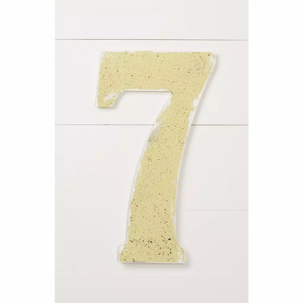Jeff McWilliams Designs 18 in. Oversized Unfinished Wood Number 7 - Industrial Style Wall Decor
