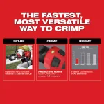 Milwaukee M18 FORCE LOGIC 6-Ton Cordless Utility Crimping Kit with BG-D3 Jaw thumbnail 7