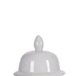 Benjara Large Decorative White Porcelain Ginger Jar with Lid thumbnail 2