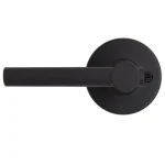 Defiant Highland Matte Black Passage Door Lever with Round Rose thumbnail 9