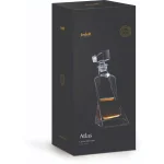 JoyJolt Atlas 22 oz. Crystal Whiskey Decanter with Stopper, Square Design thumbnail 2