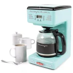Nostalgia 12-Cup Programmable Drip Coffee Maker with Pause and Serve, Aqua Blue thumbnail 2
