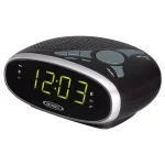 Jensen JCR-175 AM/FM Digital Alarm Clock Radio with Green LED Display and Aux Input thumbnail 2
