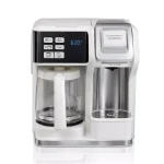 Hamilton Beach FlexBrew 2-Way Coffee Maker, 12-Cup Carafe and Single-Serve Pod Brewer, White thumbnail 1